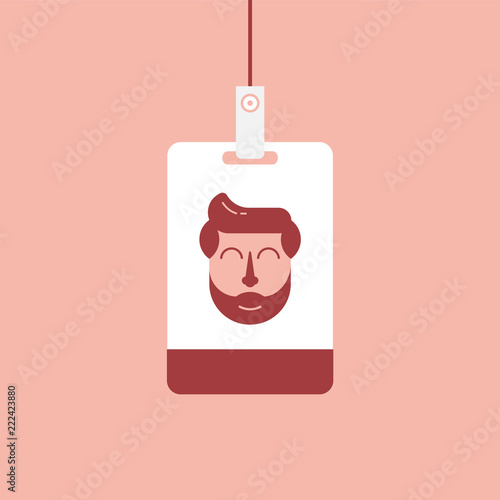 Worker badge vector illustration