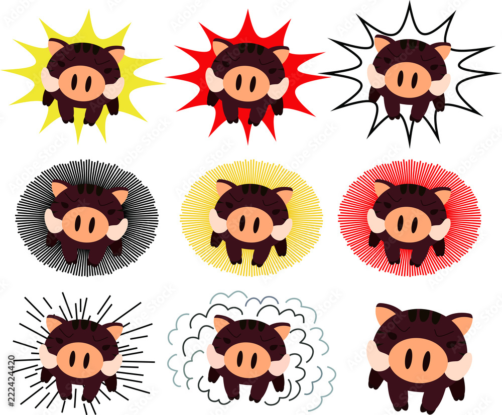 Powerful Wild boar to assault set Powerful Wild boar to assault set