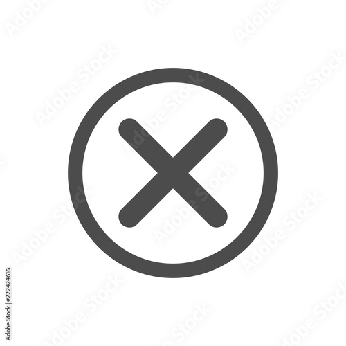 Delete icon isolated on white background. Vector illustration.