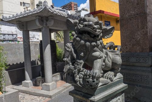 Detail of a dragon in chinatown in  Buenos Aires, Argentina