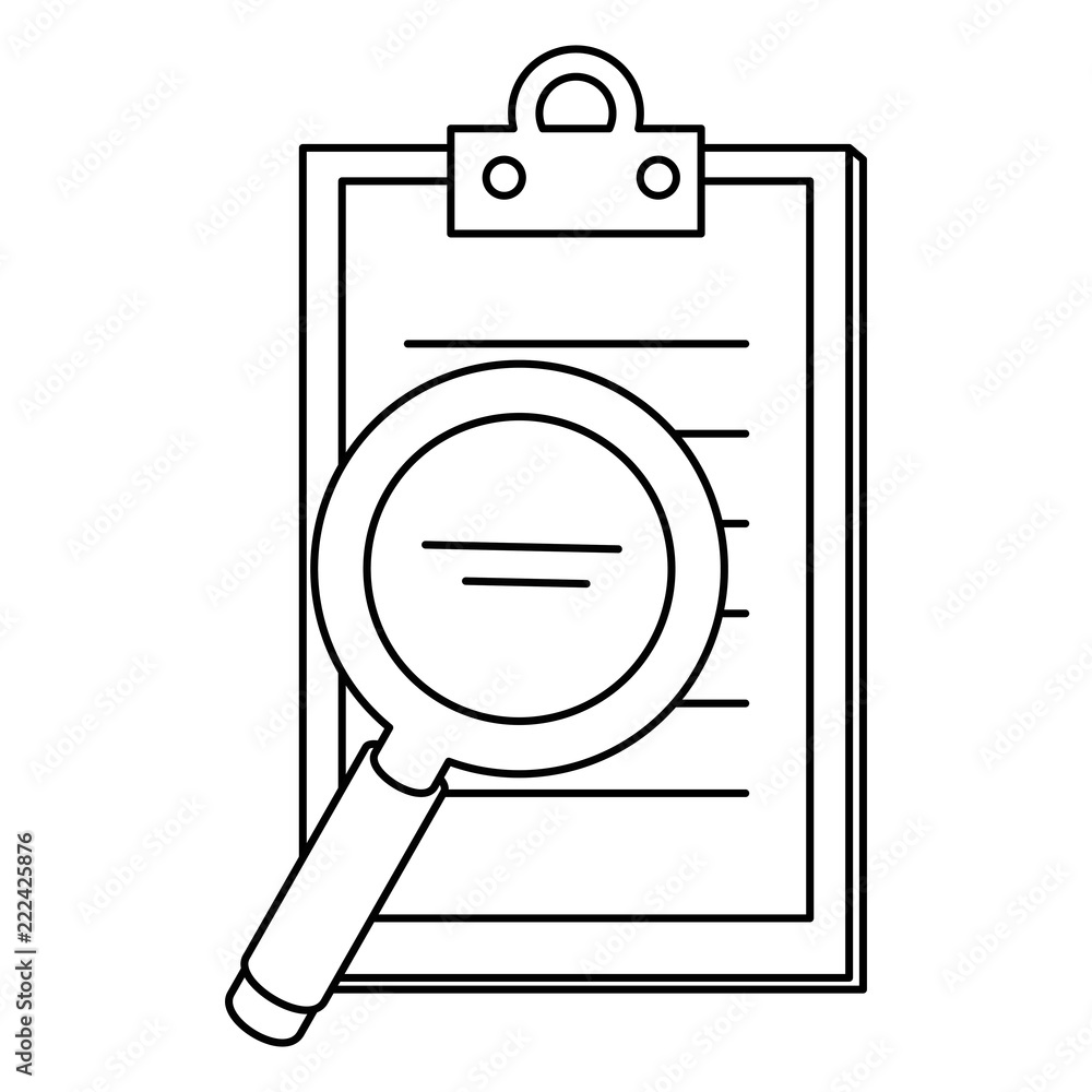 checklist clipboard with magnifying glass checklist clipboard with magnifying glass