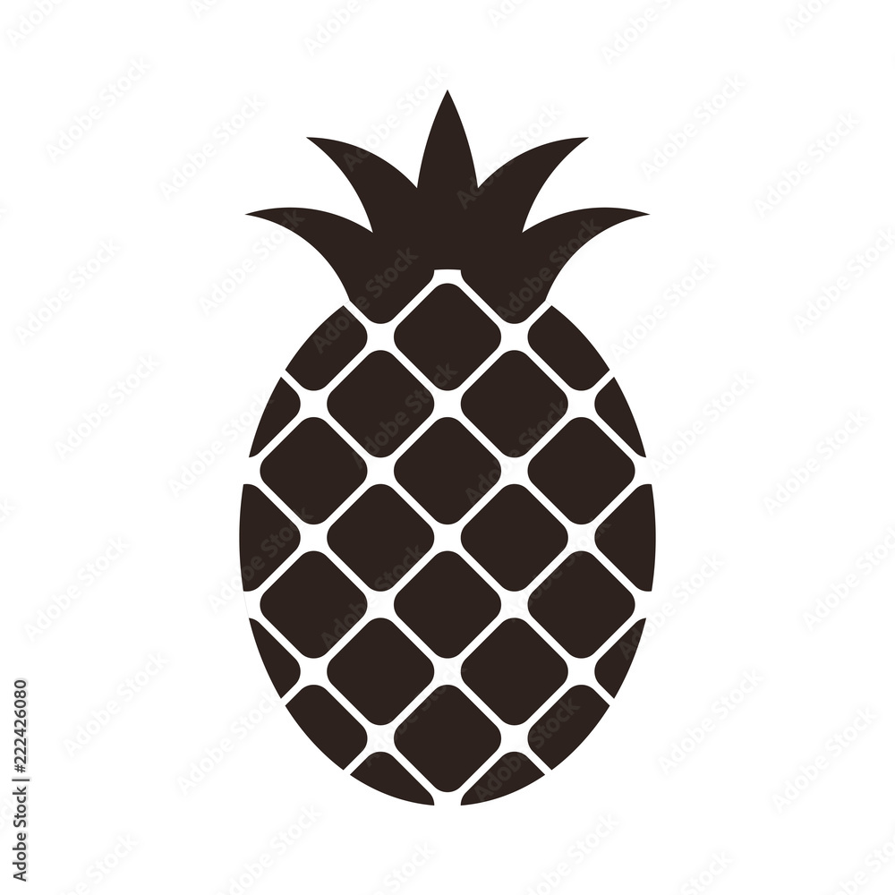 Pineapple icon isolated on white background Pineapple icon isolated on white background