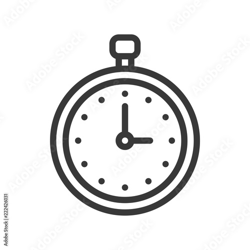 stop watch or chronometer icon pixel perfect editable stroke outline