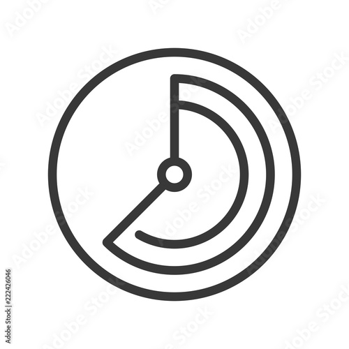 speedometer or strop watch icon editable stroke