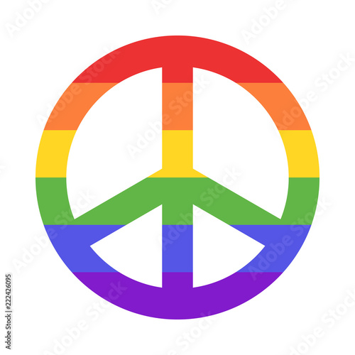 Rainbow peace sign