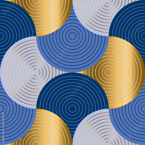 Retro sea water abstract geometry seemless pattern