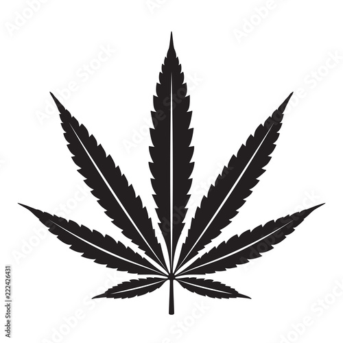 Marijuana vector cannabis leaf weed icon logo clip art illustration graphic black