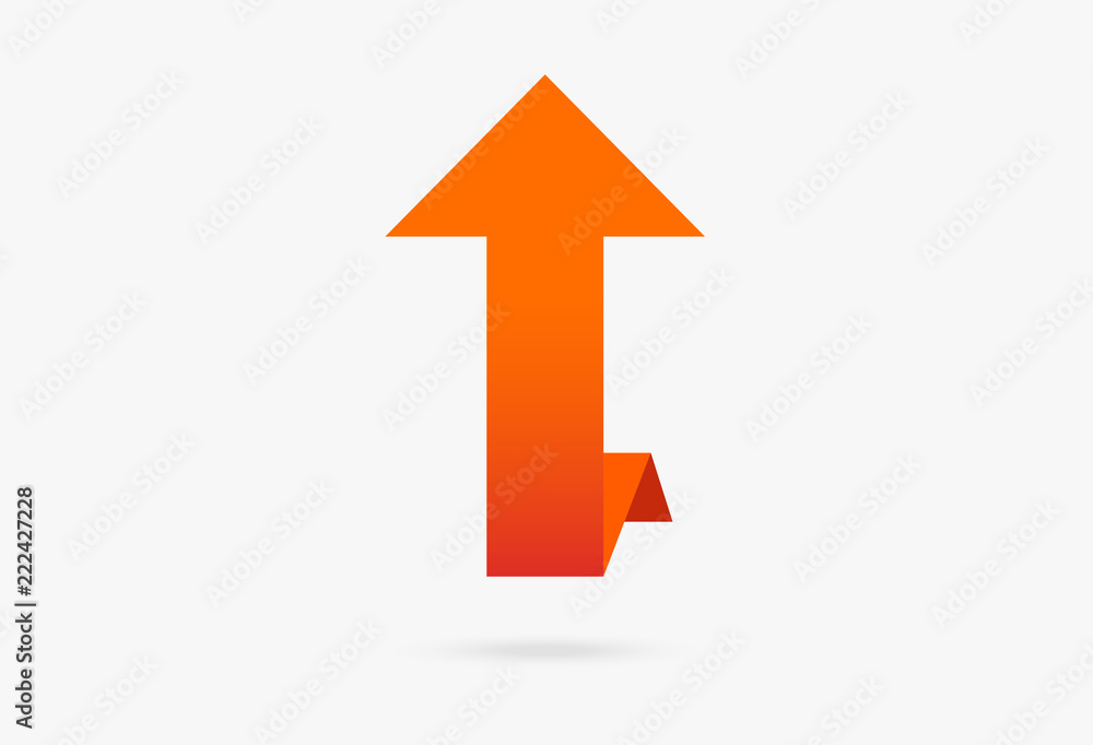 orange vector popular arrow sticker isolated origami ribbon paper infographic isolated on white background orange vector popular arrow sticker isolated origami ribbon paper infographic isolated on white background