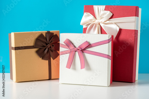 giftbox with bow for christmas, birthday party