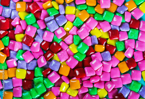 Fotografie many different colors chewing gum background
