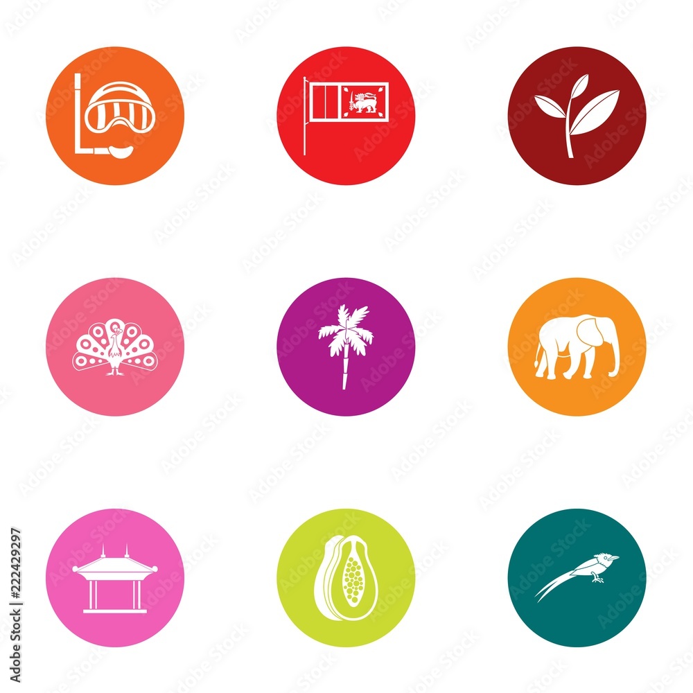 Beach water icons set. Flat set of 9 beach water vector icons for web isolated on white background Beach water icons set. Flat set of 9 beach water vector icons for web isolated on white background