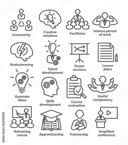 Business management line icons Pack 31