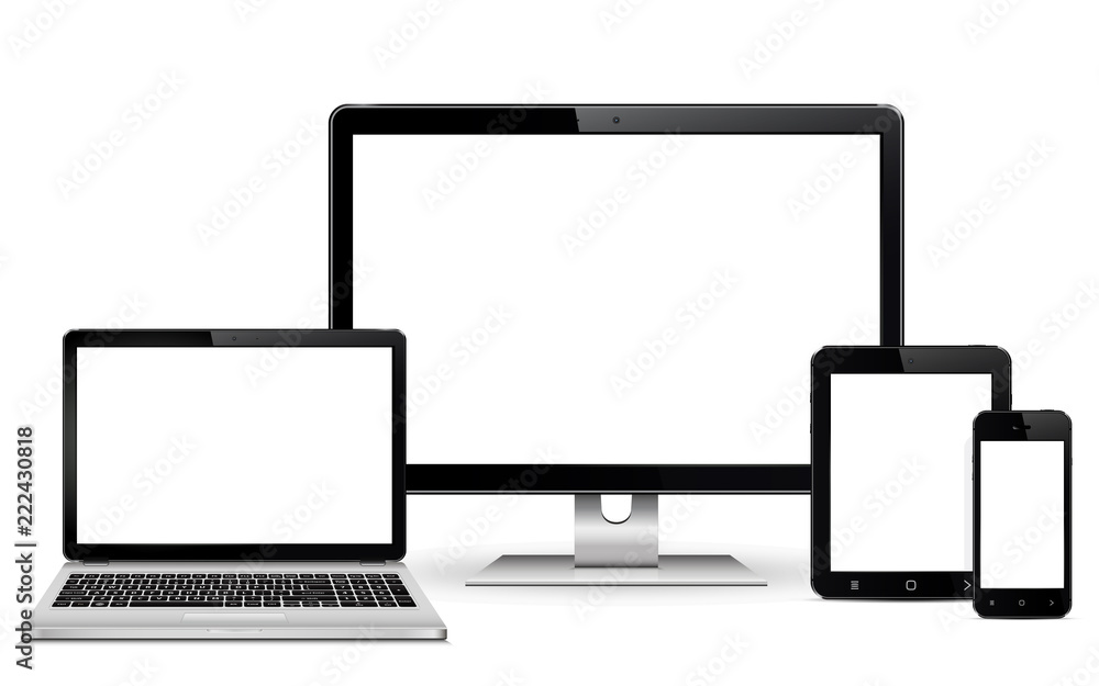 Digital devices set vector Digital devices set vector