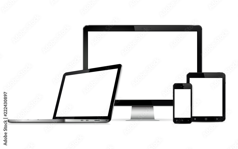 Smart gadgets vector mock up Smart gadgets vector mock up