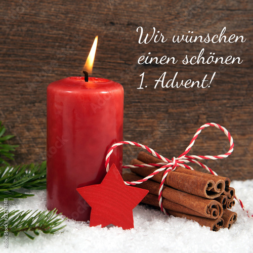 1. Advent-Weihnachtlicher Hintergrund photo