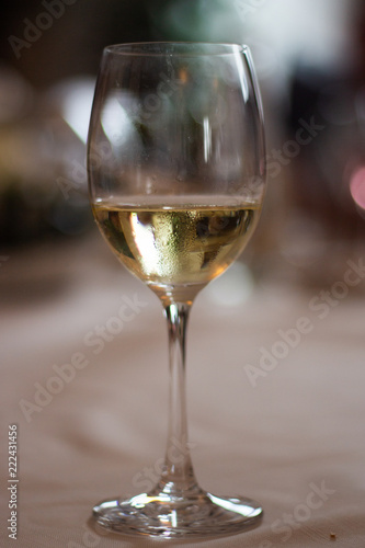 goblet of white wine