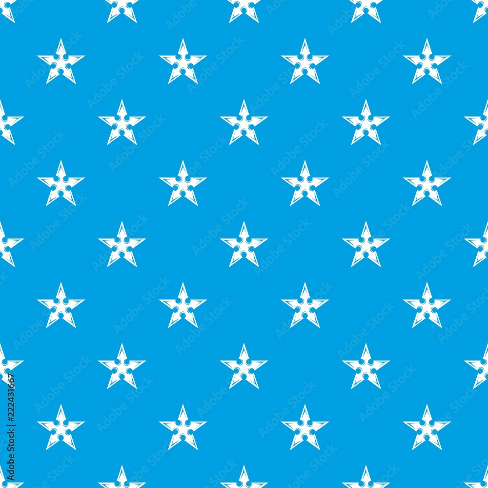 Figure star pattern vector seamless blue repeat for any use Figure star pattern vector seamless blue repeat for any use