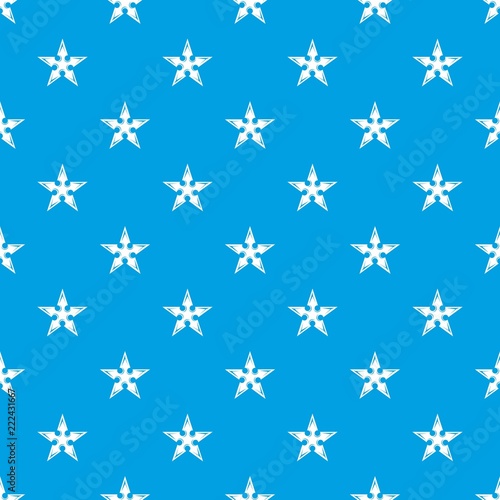 Figure star pattern vector seamless blue repeat for any use