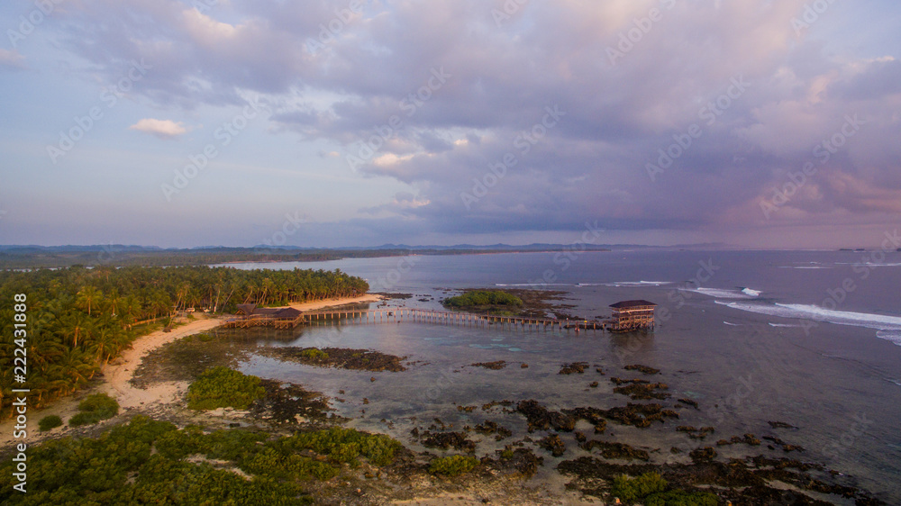 cloud9 boardwalk at sunset low tide cloud9 boardwalk at sunset low tide