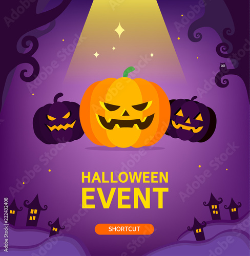 Halloween pop-up illustration
