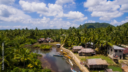 water village mangroves palm trees serpentines jungle siargao philippines