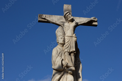 statue of jesus christ on cross in Valencia, Spain