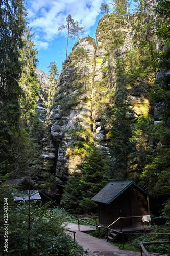Spectacular Rock City in Adrspach, mountains, national park, Czech Republic