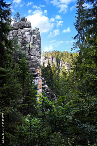Spectacular Rock City in Adrspach, mountains, national park, Czech Republic