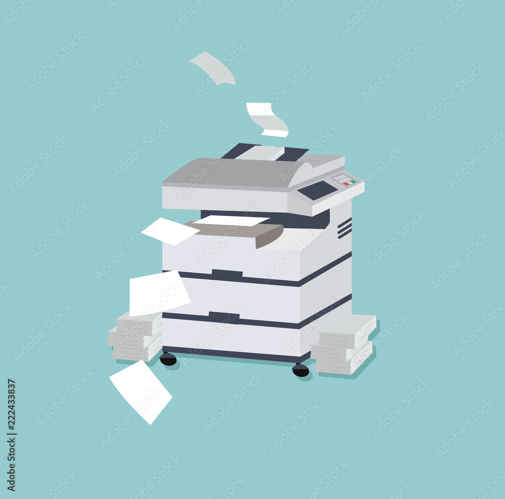 Office multifunction machine vector Office multifunction machine vector