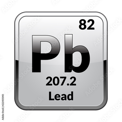 The periodic table element Lead. Vector illustration