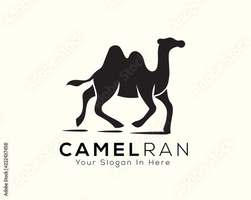 Running camel logo art