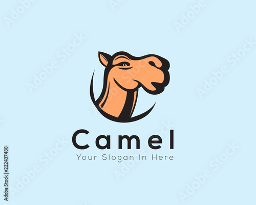 Head camel logo art