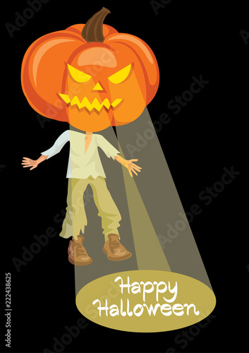 Рumpkin Jack. Halloween party invitation card
