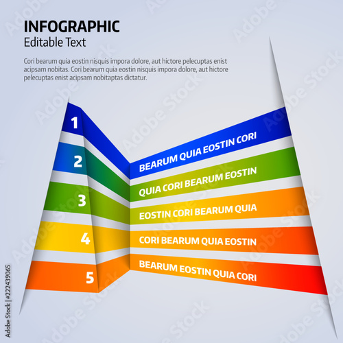 Business Infografik, Template mit editierbarem Text
