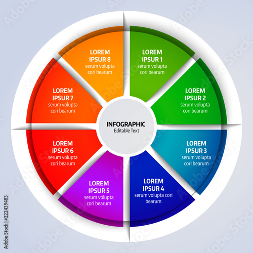 Business Infografik, Template mit editierbarem Text