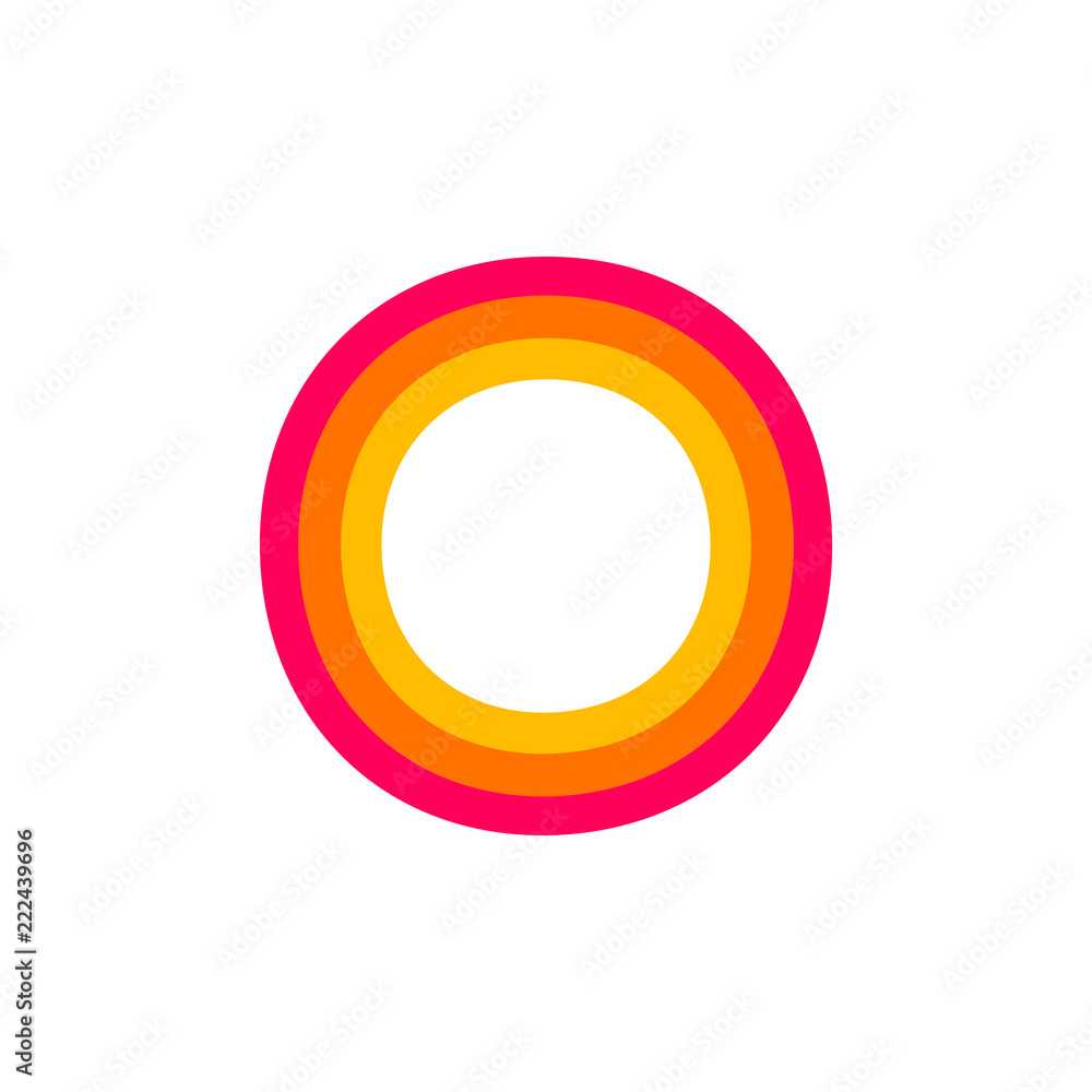 Vector Logo Letter O Red Glowing Vector Logo Letter O Red Glowing