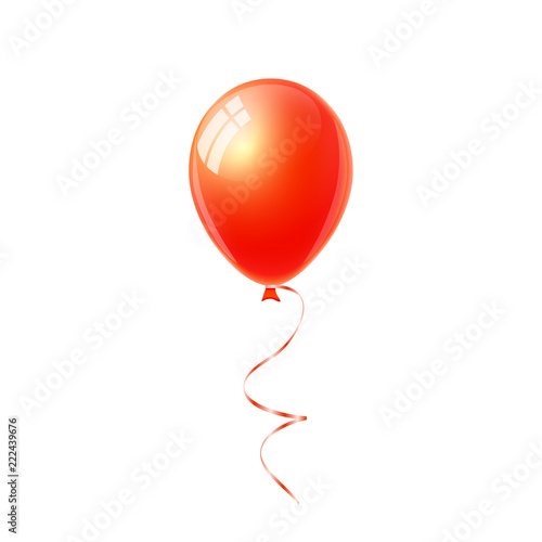 Red balloon isolated on white background vector