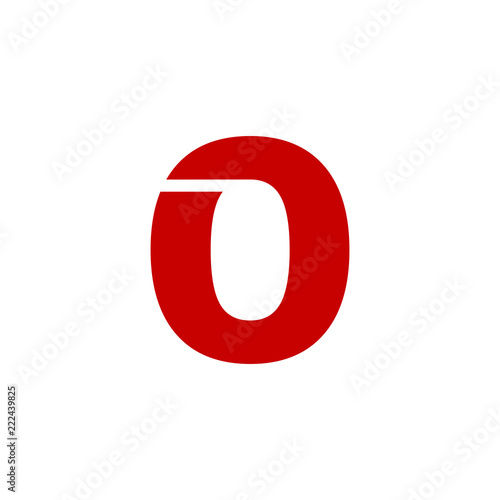 Vector Logo Number 0 Red