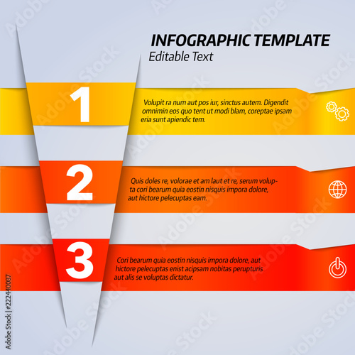 Business Infografik, Template mit editierbarem Text