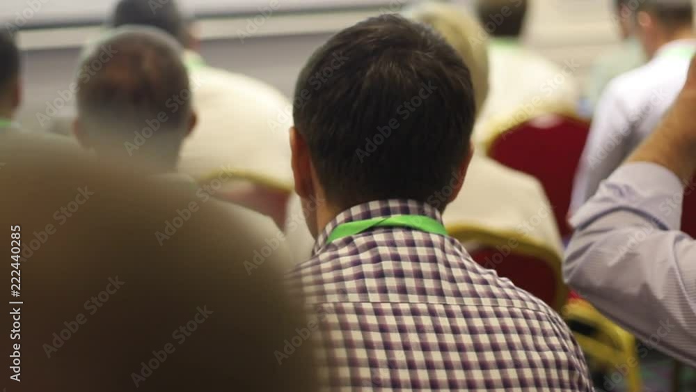 People on the business conference - rear view People on the business conference - rear view