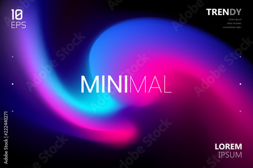 Trendy Fluid Gradient Shape Background. Abstract Watercolor Backdrop. Color Flow Design