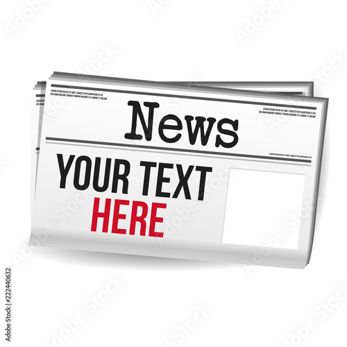 Newspaper Magazine - Your Text here free space. Eps10 Vector.