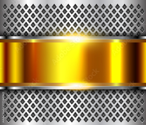 Metallic background silver gold