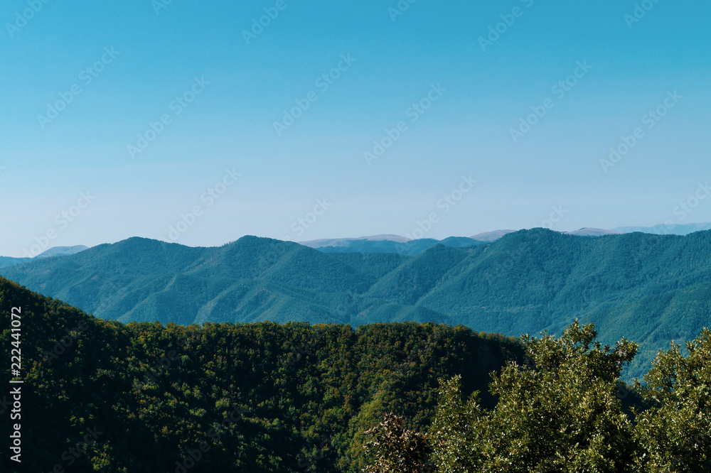 Montagne viste dal Monte Petrano nelle Marche