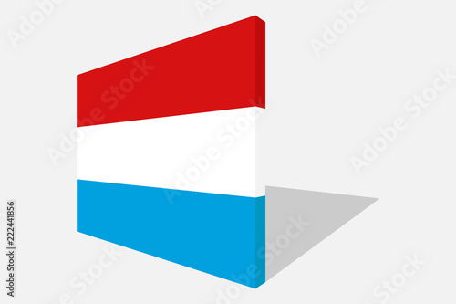 Free Download Luxemburg national flag in 3d perspective. - GFXLoad