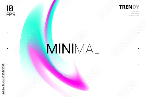 Trendy Fluid Gradient Shape Background. Abstract Watercolor Backdrop. Color Flow Design