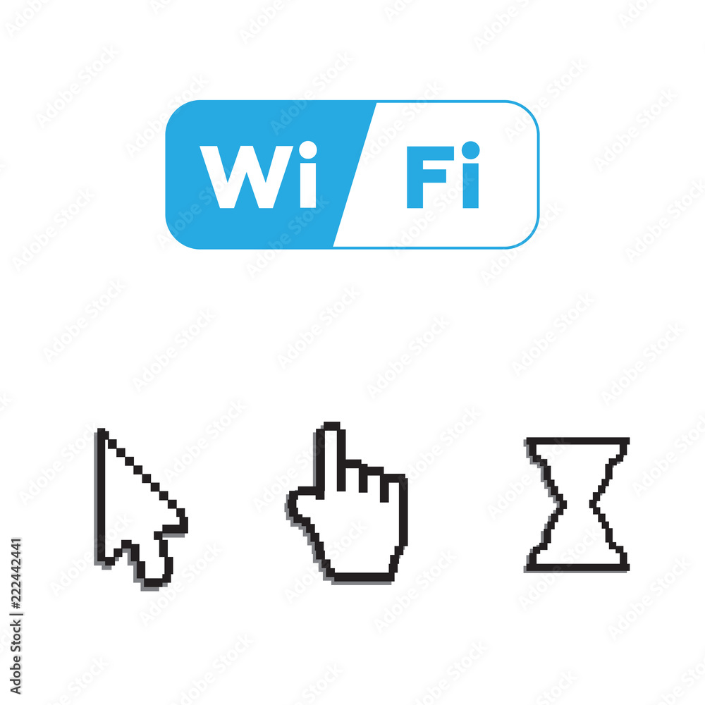 Pixel cursors icons and Free wi-fi icons and wifi applications Pixel cursors icons and Free wi-fi icons and wifi applications