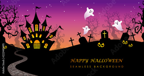 シームレスなハロウィーンの背景