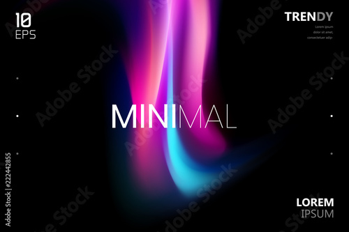 Trendy Fluid Gradient Shape Background. Abstract Watercolor Backdrop. Color Flow Design