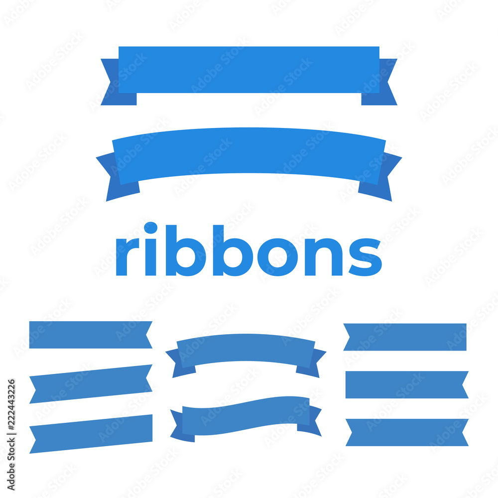 Set of ribbons for anniversary. Banner ribbon vector Set of ribbons for anniversary. Banner ribbon vector